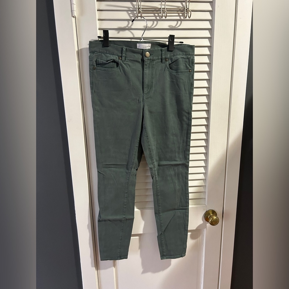 LOFT Olive Green Skinny Jeans